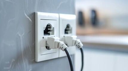 Installation of electrical outlets by an electrician includes wiring preparation for outlet fittings