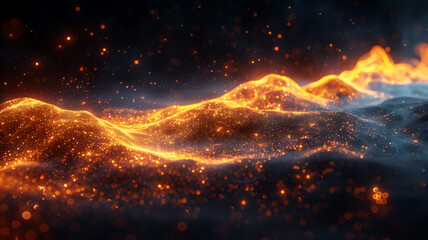 Fototapeta premium Fiery Celestial Symphony