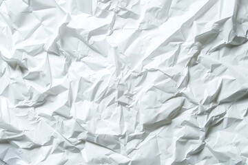 Extensive texture of crumpled white paper with intricate folds and shadows. Design for creative backgrounds, texture overlays, and graphic elements.