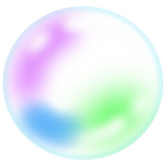 sphere clear green blue dot