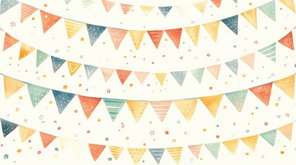 Add a charming touch to your decor with these adorable bunting flags in traditional colors perfect for celebrating a Happy Hanukkah