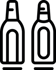 Vector illustration featuring simple line art of two distinct sauce bottles