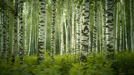 Naklejka premium Birch forest abstract background