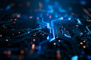 Abstract background of an electronic circuit representing digital technology 