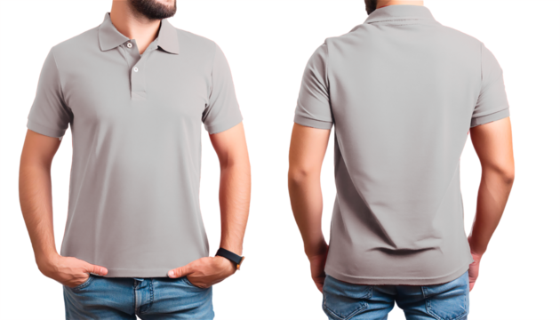 Front and back polo shirt 
