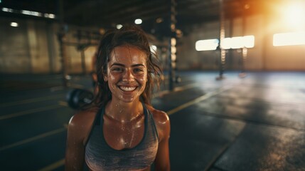 Girls got sweaty after a crossfit workout, fitness