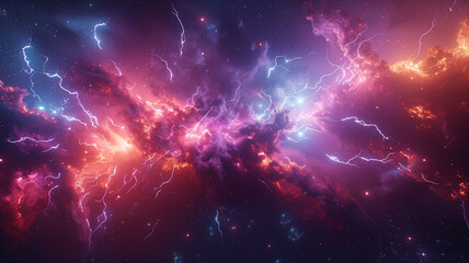 Fototapeta premium Space Fireworks: A Spectacular Display of Light in the Celestial Night