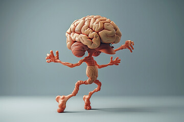 3D Rendered Illustration of a Human Brain