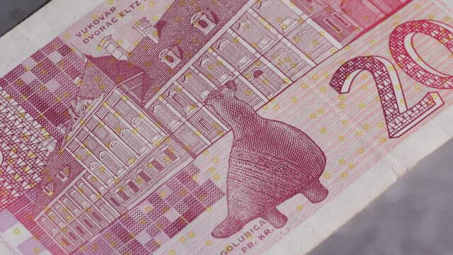 20 Croatian kuna national currency money legal tender bill central bank 3