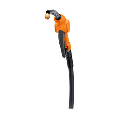 3D Fuel Pump Nozzle for Gasoline, Alcohol, Diesel at Gas Station with Transparent Background