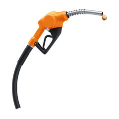 3D Fuel Pump Nozzle for Gasoline, Alcohol, Diesel at Gas Station with Transparent Background