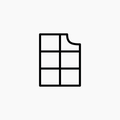 chocolate bar bite food icon
