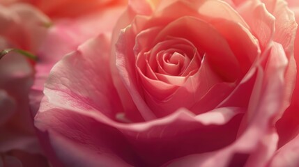 Naklejka premium The gentle rose s pink love captured up close