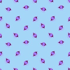 Cartoon Halloween monsters eyes seamless autumn pattern for wrapping paper