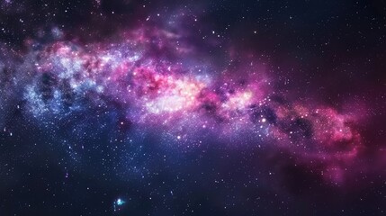 Obraz premium Space background realistic starry night space and shining stars milky way and stardust colored galaxy