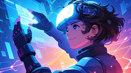 Immerse yourself in the futuristic realm of Metaverse games set in the depths of outer space where a virtual reality aficionado embodies the role of a gamer Explore the concept of a realisti