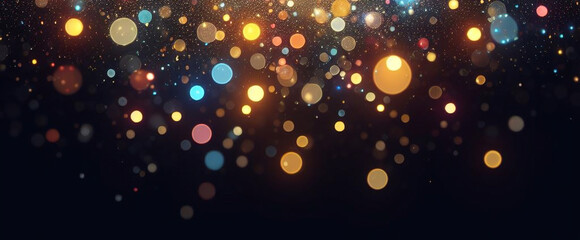 Light night city on black background. light bokeh, Abstract bokeh night, Colorful bokeh lights wallpaper.colorful bo lights,sparkle stars for celebrate. Overlay for your design