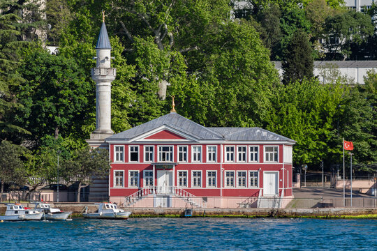 Magnificent view of the historic Kuleli Kaymak Mustafa Pasha Mosque located in the Bosphorus.