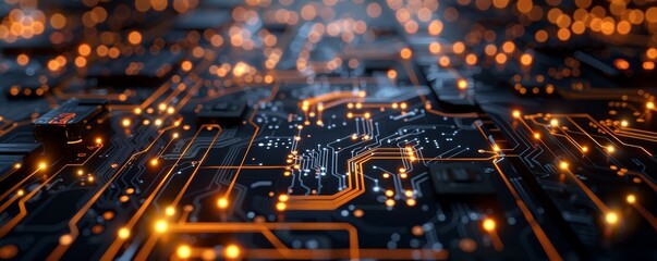 Technology abstract particle wave Background	