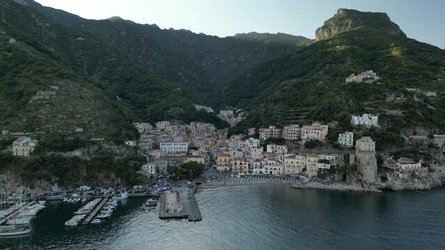 Aerial view of Cetara.
Amalfi Coast , Salerno , Campania.
