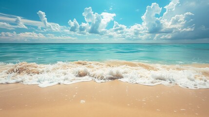Obraz premium illustration vacation, travel, summer, beach, Sun loungers, shells, sunglasses, copy and text space, 16:9