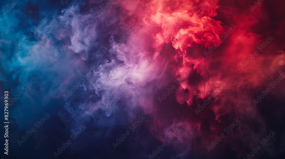 Wall mural a captivating gradient of colors, transitioning from deep blue to vibrant red. the effect resembles 