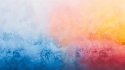 Fototapeta premium a gradient of colors blending from blue to red, with hints of yellow and orange
