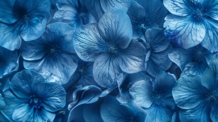 Blueink Flowers background, 4k, 