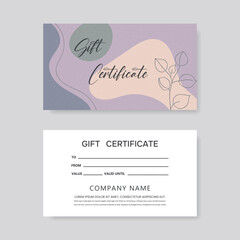 Gift certificate template, for salon, gallery, spa, store. Gift Certificate.