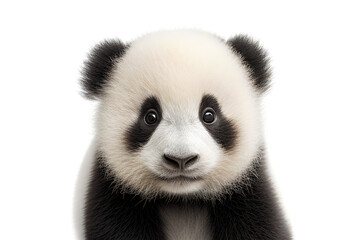 Naklejka premium Baby panda portrait. Generative AI illustration
