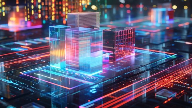 A stack chart showcasing the revenue shares of different product categories for a multinational conglomerate.