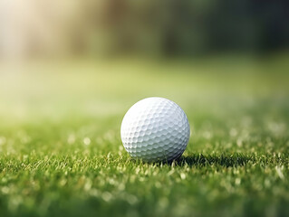 Golf Playing, Golf balls on Golf Club, Professional golf course, Golfer putting golf ball on the green golf, Golf Players Playing, Ai Generated Photo