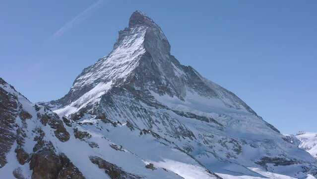 Fly Over Majestic Mountain Peaks Golden Hour Matterhorn Mountaineering Existential Thoughts Nature 4k Slow Motion