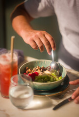 Açai bowl in the morning, Brekfast