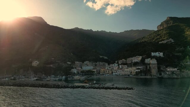 Aerial view of Cetara.
Amalfi Coast , Salerno , Campania.