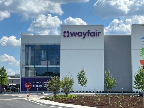 Wayfair retail store preparing to open in suburban Chicago, Illinois. This will be the online destination's first large-format physical store.