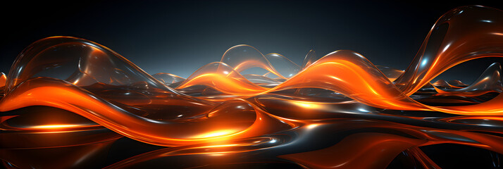 Colorful vibrant neon light stripes and dots, illuminated modern light waves, luminous lighttail stripes on a dark moody background, futuristic design, modern elegant light art