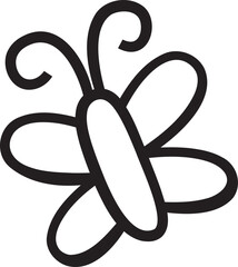 Butterfly Doodle Hand Drawn