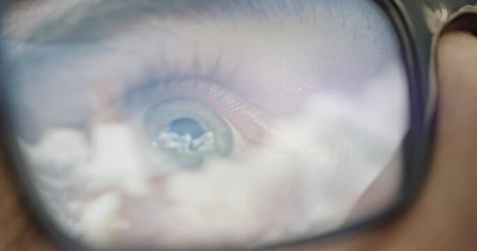 Space Rocket Take Off Reflection NASA Scientist Glasses Nano Launcher Satellite Market Aviation Technologies Innovation Space Tourism Space Human Progress Dream AR Smart Glasses RED Slow Motion 8k