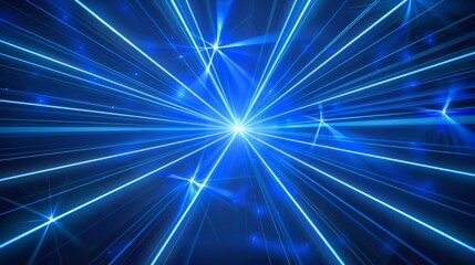 A blue light with a star in the middle