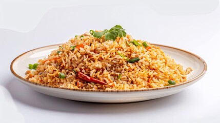 Authentic Thai Cuisine - Kao Pad - Thai Fried Rice with Vegetables and Spices - Generative AI