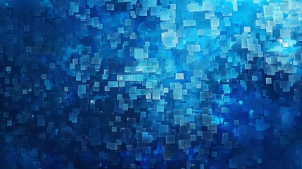 A blue background with many squares of different sizes