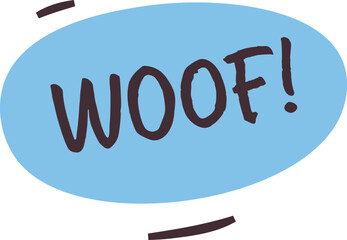 Woof Lettering Badge