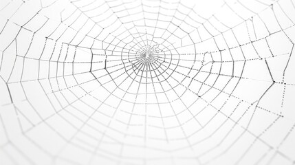 Spider s Web Against a White Background
