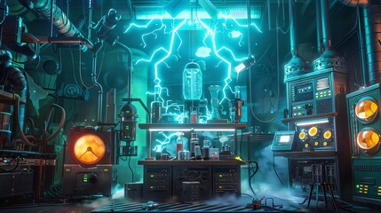 The laboratory of the mad scientist.