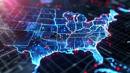 A news website using a 3D graph to display the distribution of electoral college votes across the country.