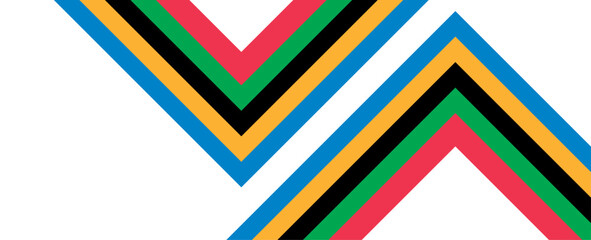 Olympic games straight lines, Olympic color ring, game line, modern, design. Banner or backdrop with colorful stripes symbol and copy space for text.  vector illustration