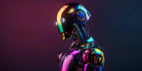 Fototapeta premium Futuristic Humanoid Android 
