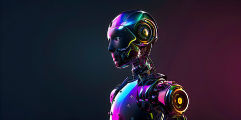 Fototapeta premium Futuristic Humanoid Android 