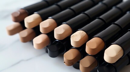 A collection of contour sticks with different undertones